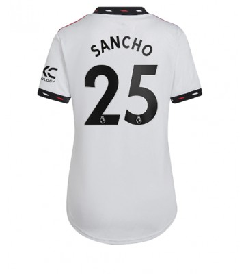Manchester United Jadon Sancho #25 Bortatröja Dam 2022-23 Korta ärmar